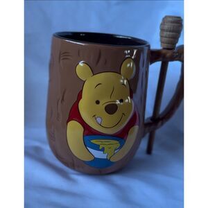 Disney Winnie The Pooh Mug And Honey Dipper Set New Without Box